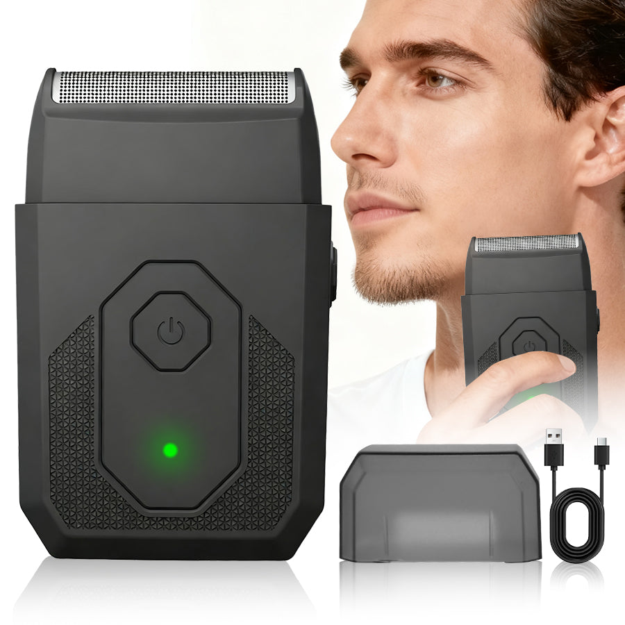 Men's electric shaver, USB rechargeable, available in two colors (gold, black), the perfect gift for him