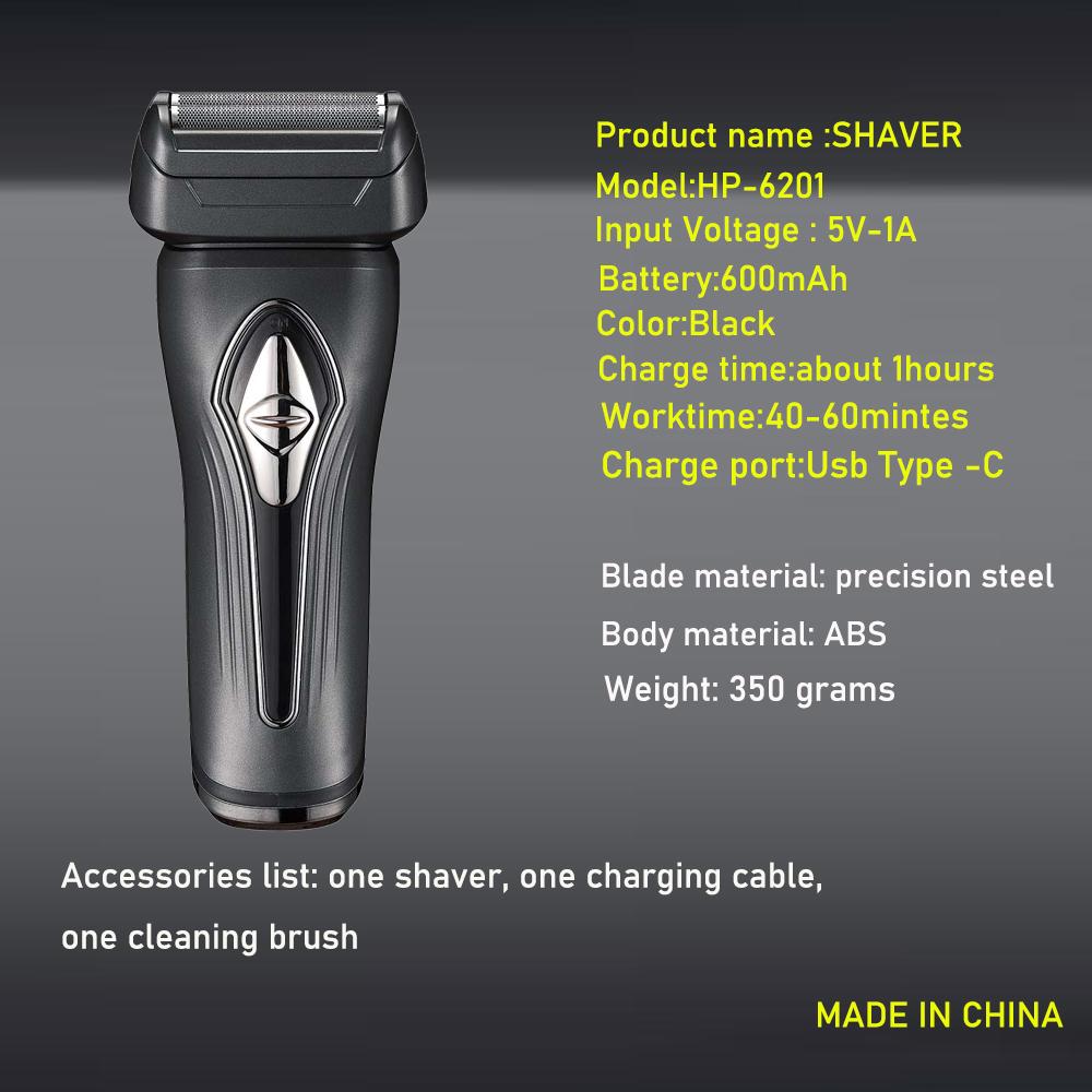Men's Electric Trimmer with Sideburn Trimmer Reciprocating Cutter,Easy to Clean,Upside Sideburn Trimmer with USB Tyep-C fast charging
