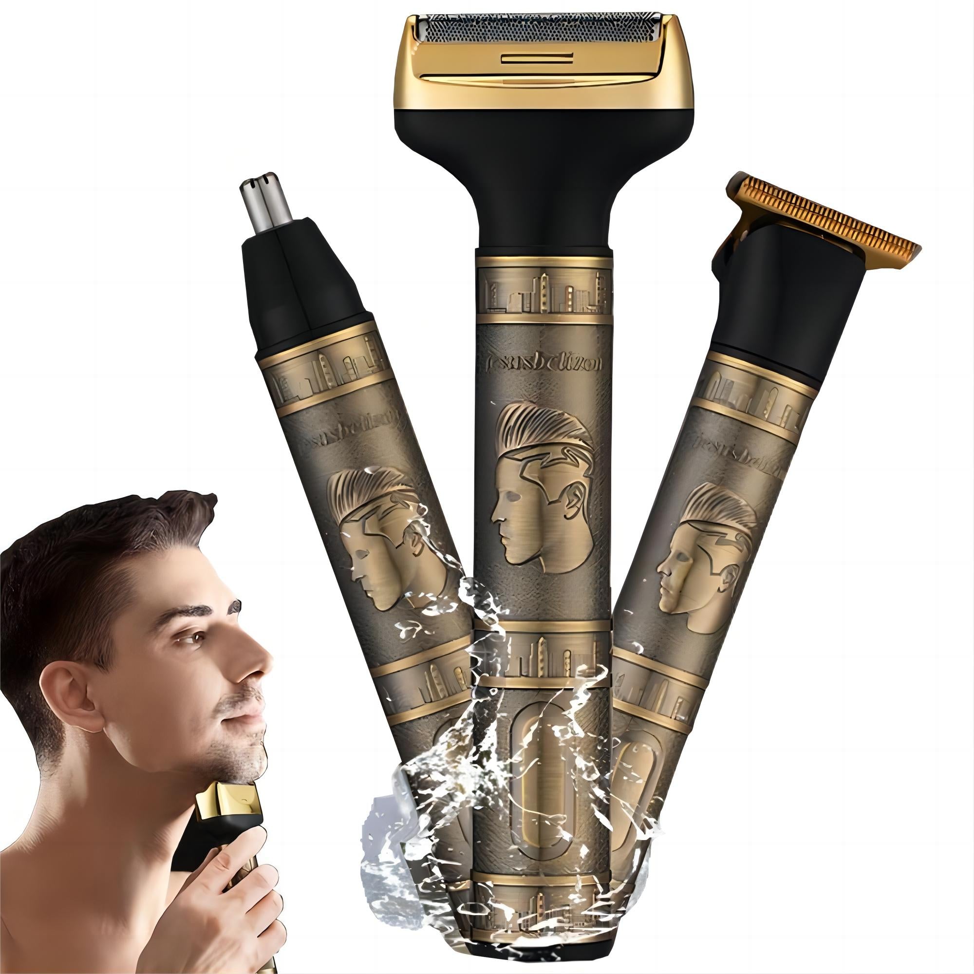 Cordless Hair & Beard Trimmer with 4 Guide Combs,Rechargeable T-Blade Hair Edgers Hair Clippers for Zero Gapped Haircut,Professional Electric Hair Trimmer Gifts for Men & Fathers Day