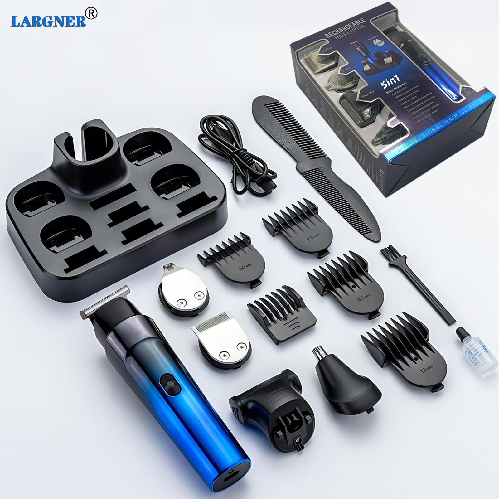 Hair Trimmer Hair Clippers for Men HairTrimmer Beard Trimmer for Men Razor Kit - Rechargeable USB Professional Cordless Hair Clippers for Men with LED Display for Barber