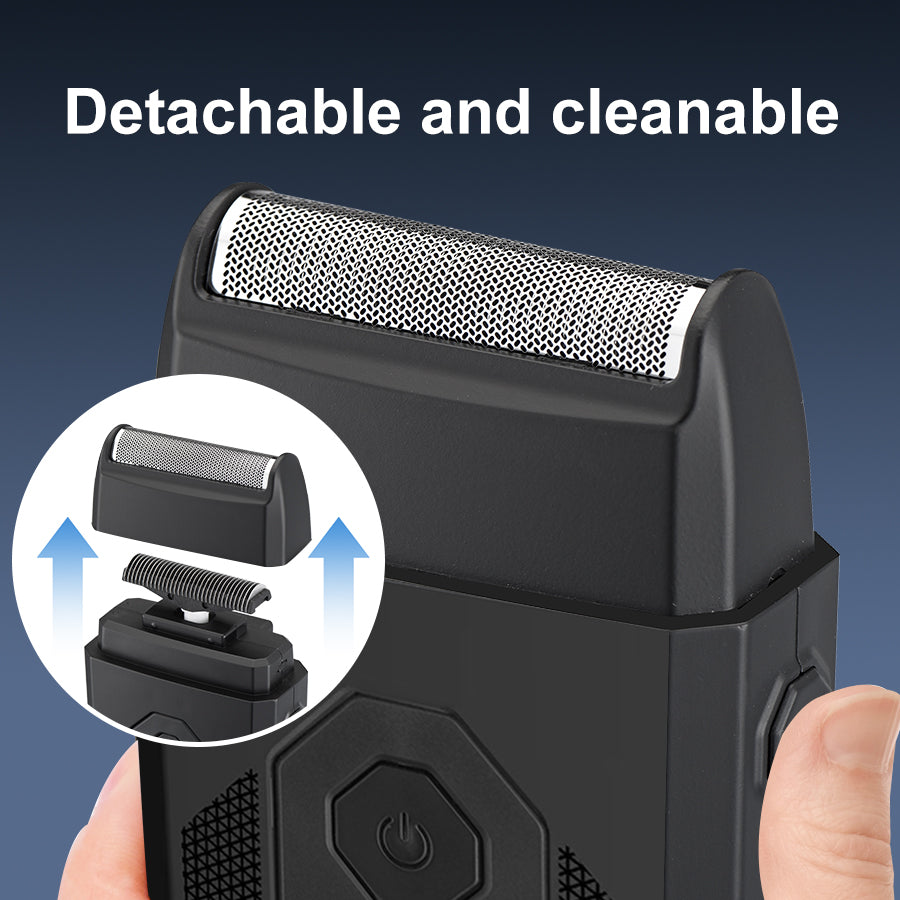 Men's electric shaver, USB rechargeable, available in two colors (gold, black), the perfect gift for him