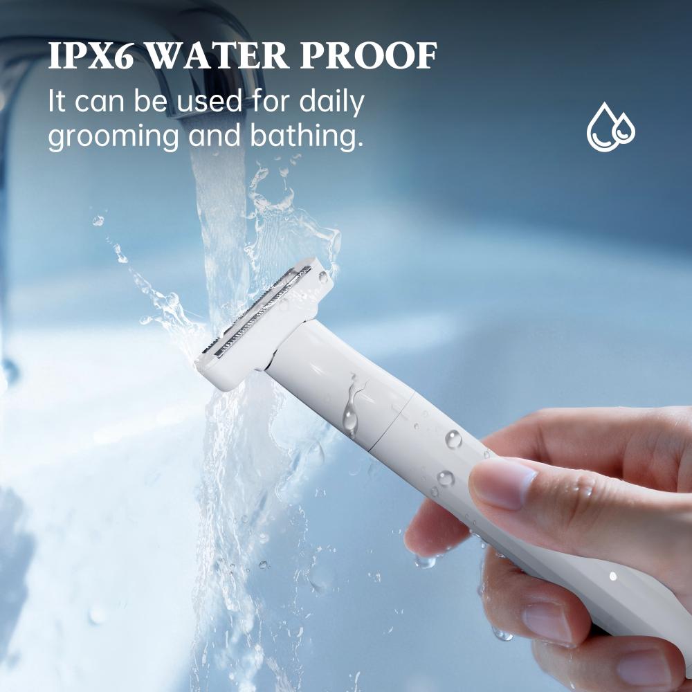All-Age Electric Body Groomer – Double-Edged Intimate Trimmer for Sensitive Areas, Waterproof Cordless Design with Precision Guard