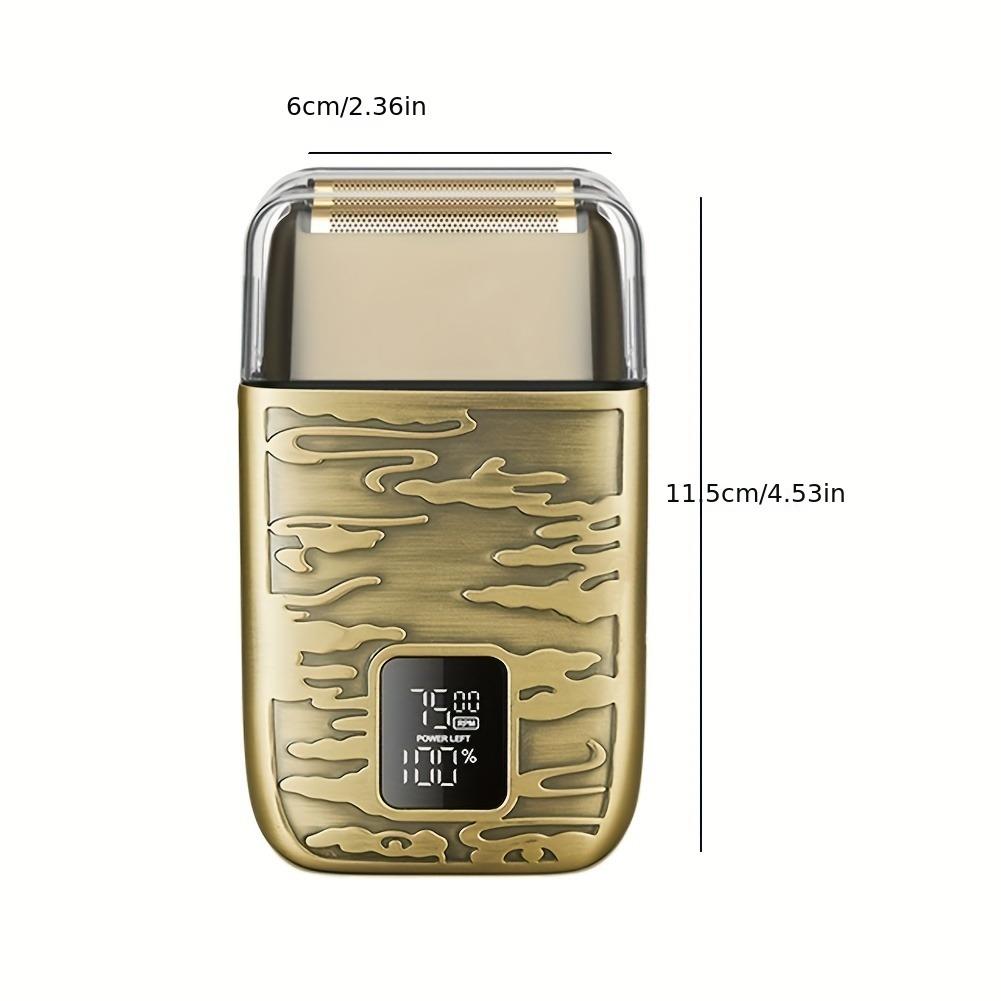Electric Razor for Men - Face and Beard Shaver With 3 Adjustable Speeds, Rechargeable Waterproof Foil Shaver, LED Display, Close Shave Trimmer for Face/Beard/Head (Yellow)