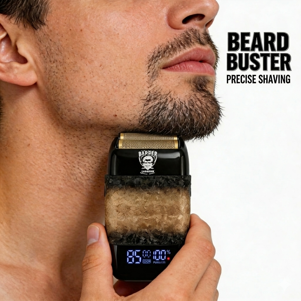LARGNER Professional Foil Shaver for Men, Cordless Electric Razor & Bald Head Shaver with 2-Speed 8500 RPM Motor, LCD Display, Travel Lock