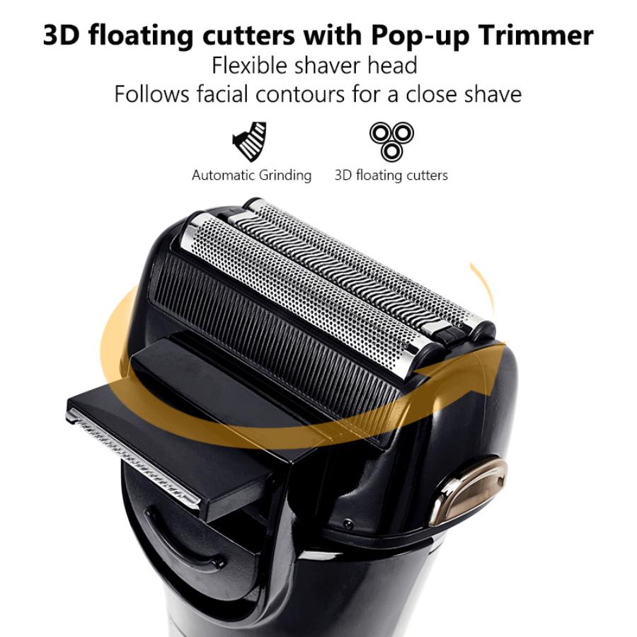 Series 8 Electric Razor for Men, with 4+1 Shaving Elements & Precision Long Hair Trimmer, Close & Gentle Even on Dense Beards, Wet & Dry Electric Razor with 60min Runtime,Silver