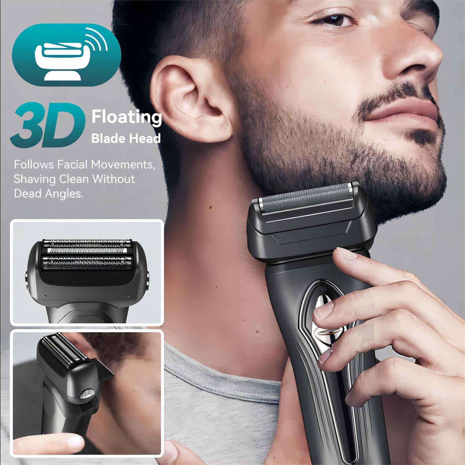 Men's Electric Trimmer with Sideburn Trimmer Reciprocating Cutter,Easy to Clean,Upside Sideburn Trimmer with USB Tyep-C fast charging