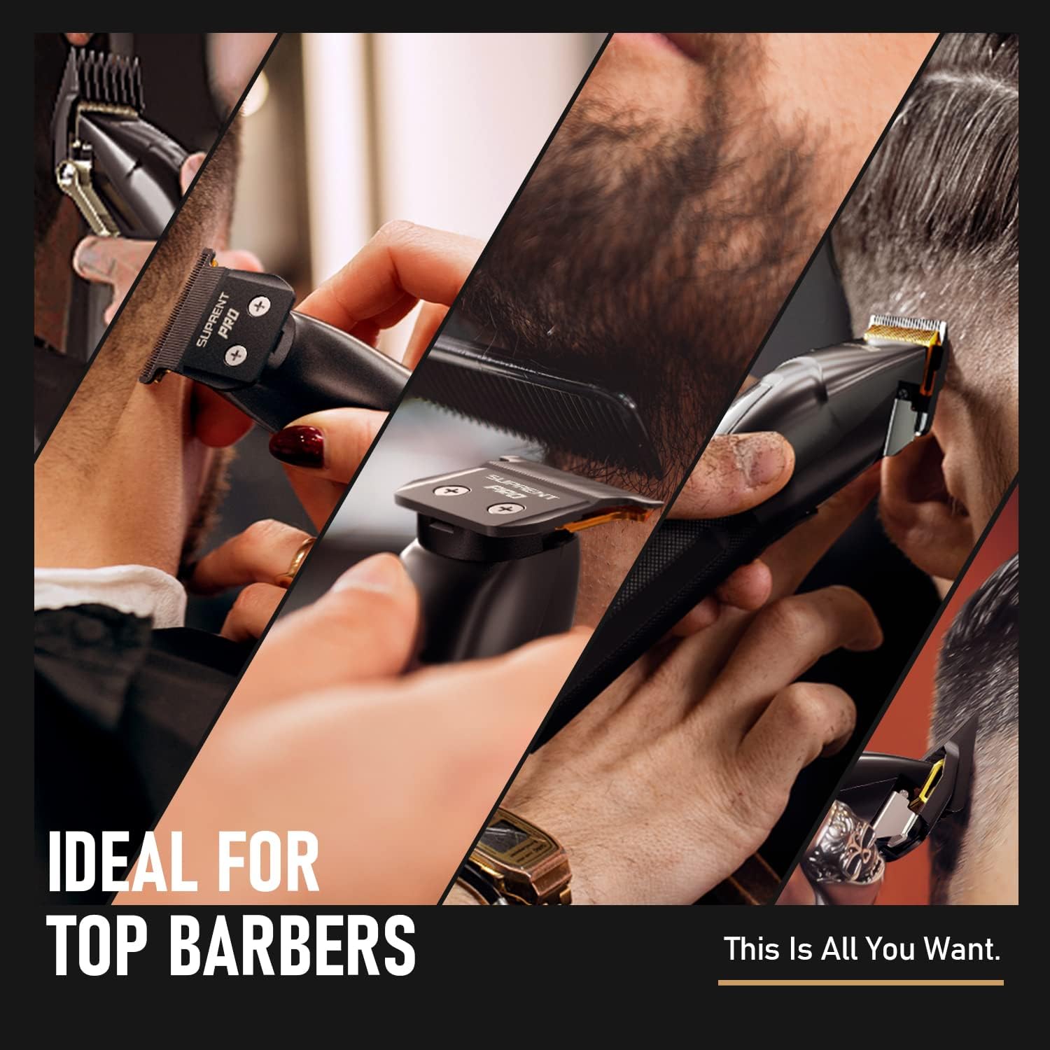 Electric Hair Clippers Cordless Hair Trimmer Men's Haircut Kit with 13 Guide Combs Hair Trimming Styling & Grooming Kit for Salon Barbers Home Use