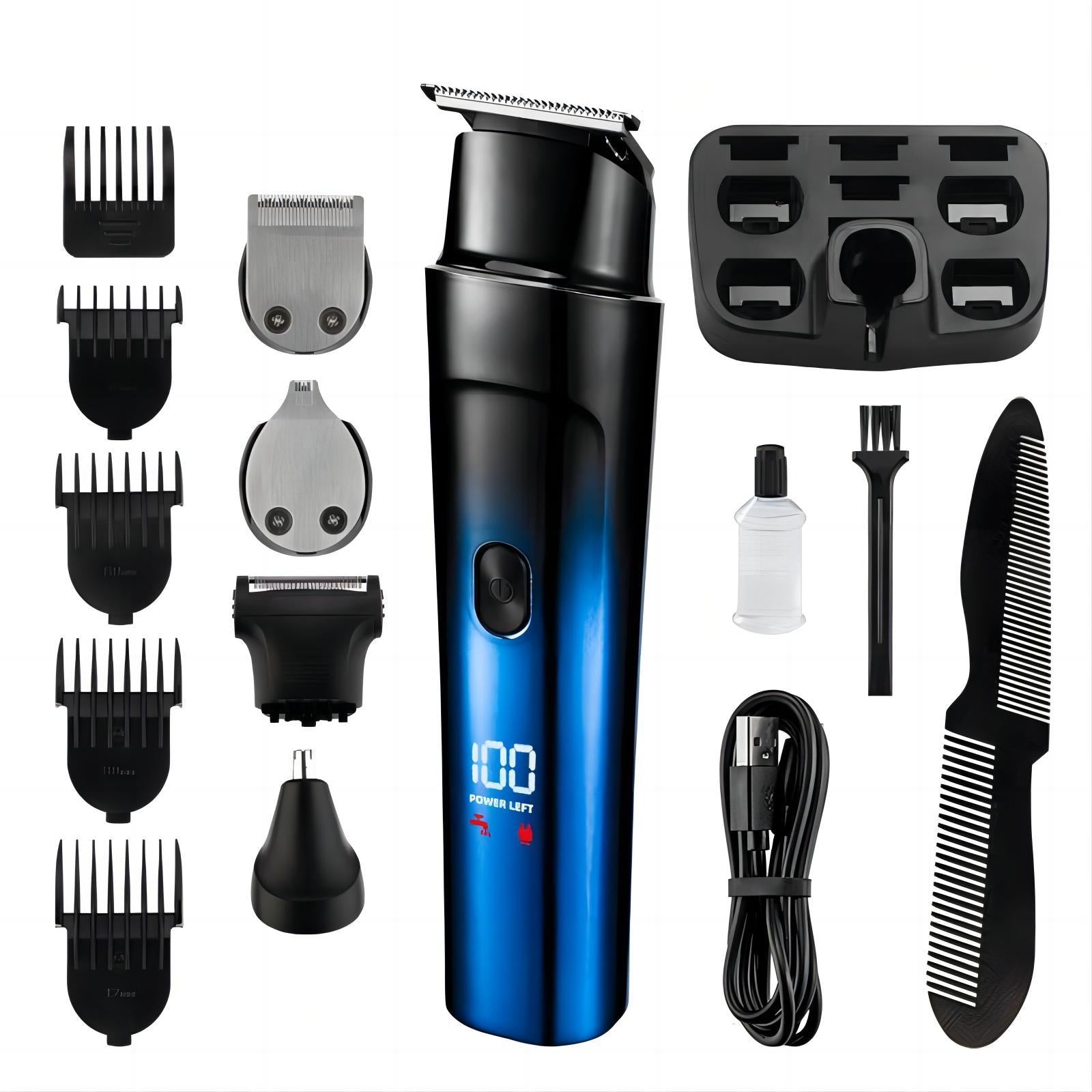 Hair Trimmer Hair Clippers for Men HairTrimmer Beard Trimmer for Men Razor Kit - Rechargeable USB Professional Cordless Hair Clippers for Men with LED Display for Barber
