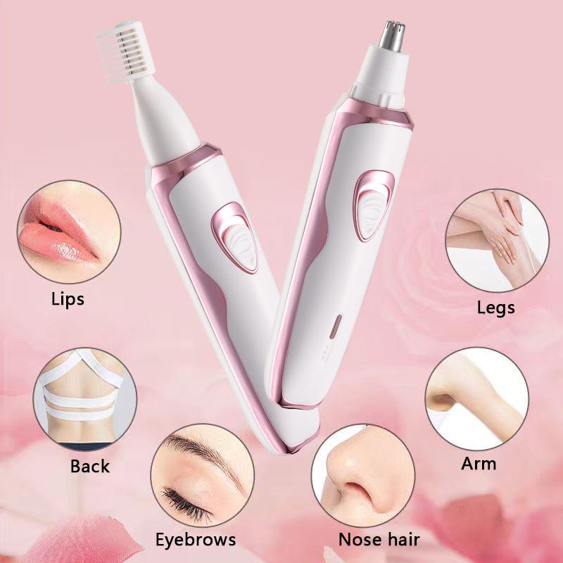Electric Razor for Women 4 in 1 Rechargeable Painless Body Razors and Facial Hair Remover for Bikini Leg Body Face Underarm