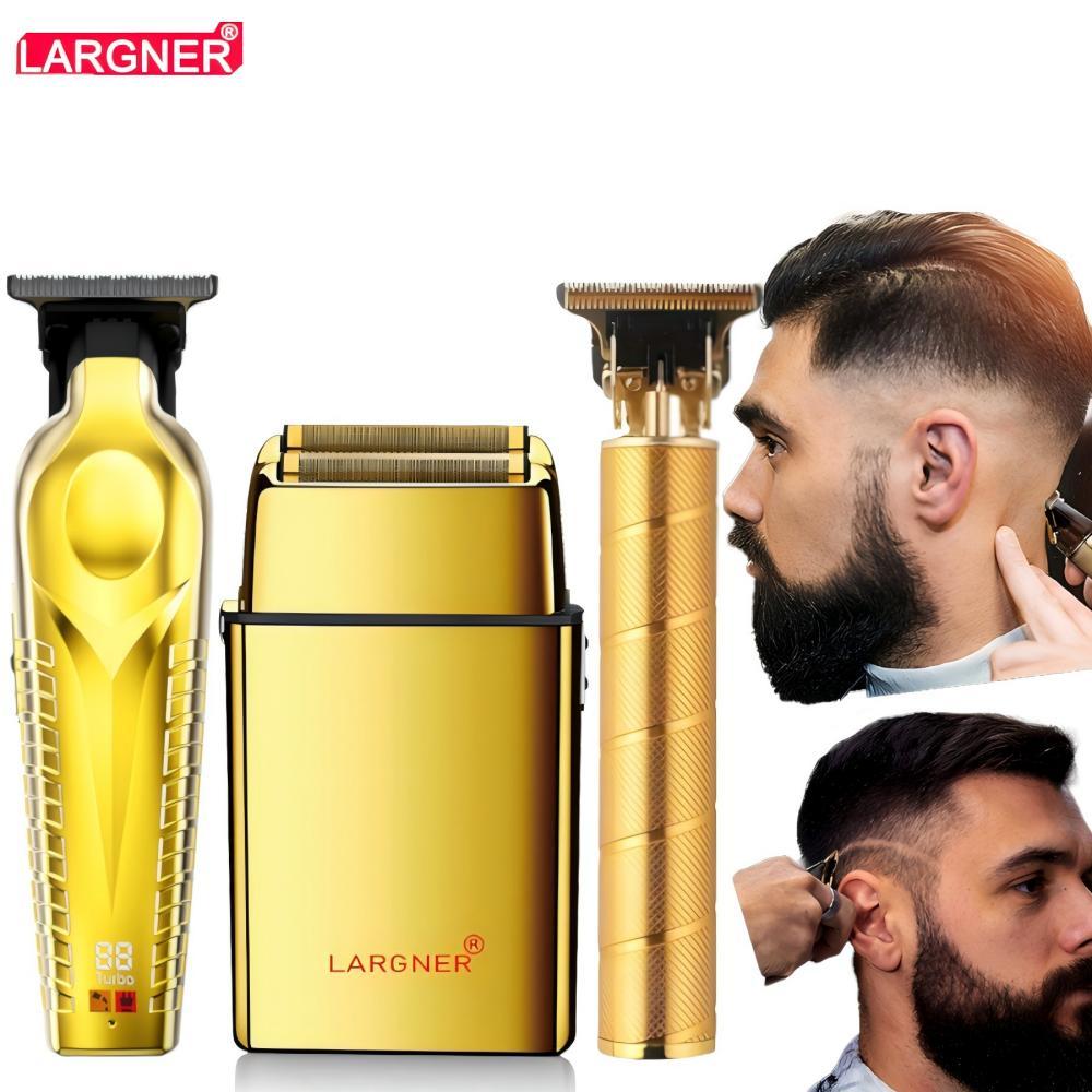 Hair Clippers for Men, Beard Trimmer and Electric Shaver Set, Professional Rechargeable Cordless Barber Hair Cutting Tools Grooming Kit