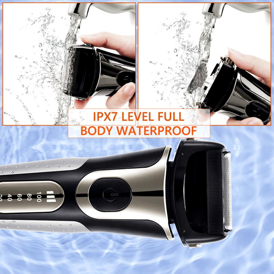 Series 8 Electric Razor for Men, with 4+1 Shaving Elements & Precision Long Hair Trimmer, Close & Gentle Even on Dense Beards, Wet & Dry Electric Razor with 60min Runtime,Silver