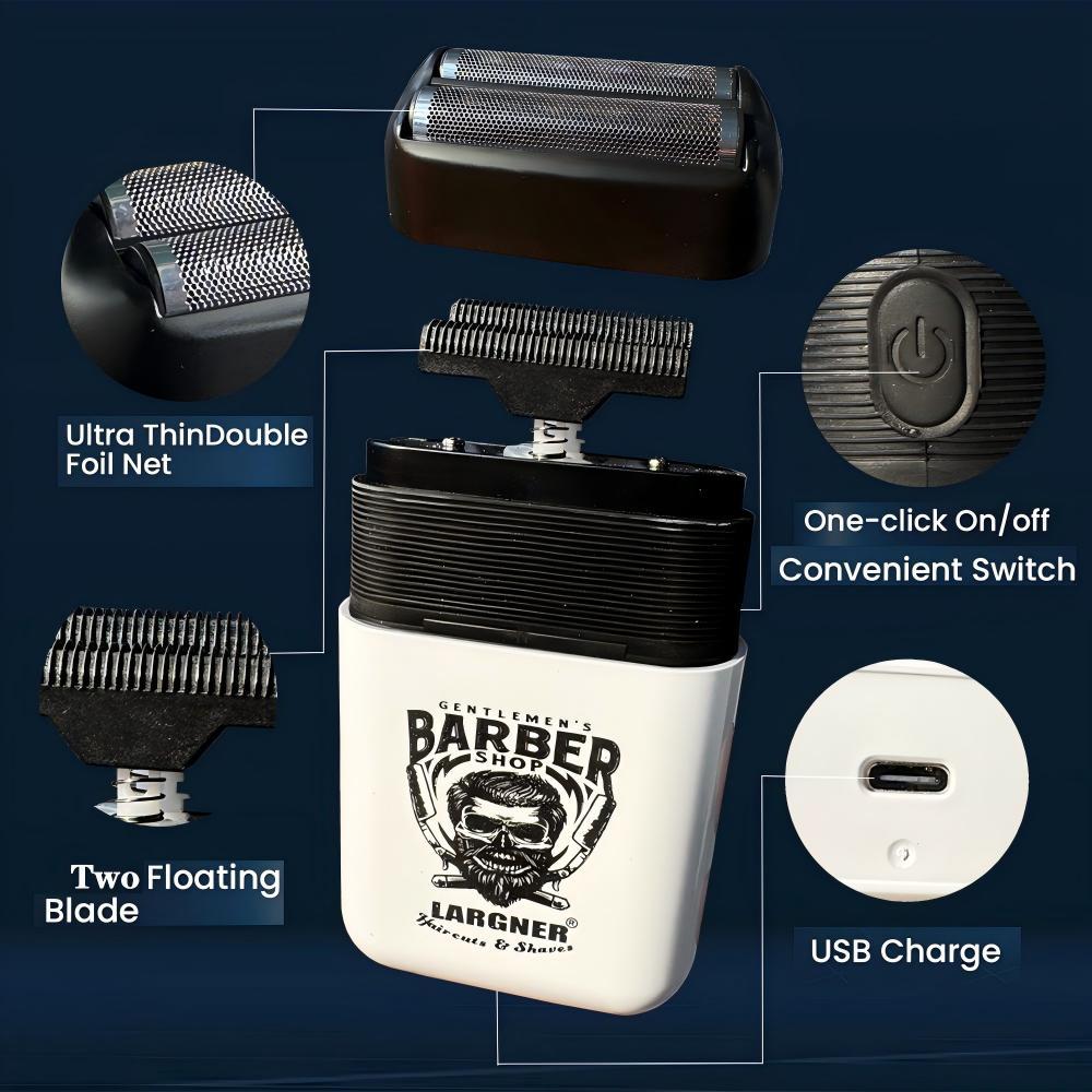 Retro Electric Razors for Men with Beard Trimmer, Rechargeable Mens Gold Foil Shavers, Strong Power