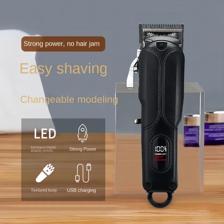 Electric Charging Pusher Adult Carving Electric Pusher Scissors Home Barber Digital Display