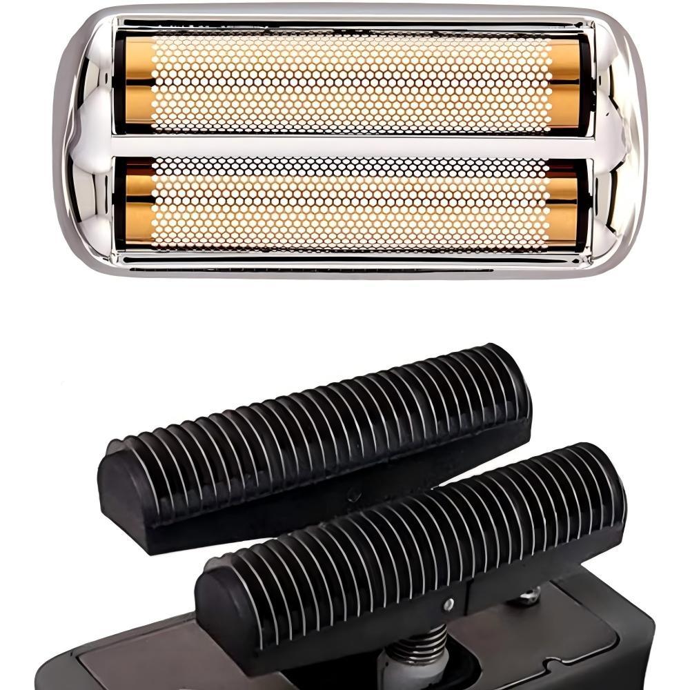 Retro Electric Razors for Men with Beard Trimmer, Rechargeable Mens Gold Foil Shavers, Strong Power (Sliver) (Sliver)