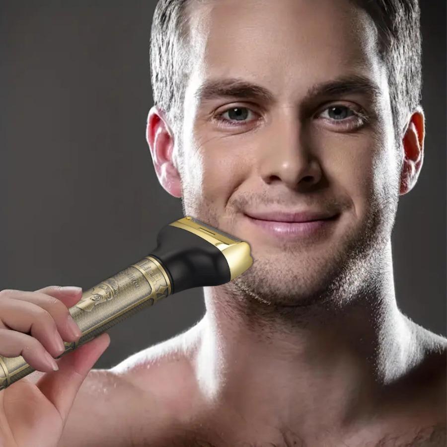 Cordless Hair & Beard Trimmer with 4 Guide Combs,Rechargeable T-Blade Hair Edgers Hair Clippers for Zero Gapped Haircut,Professional Electric Hair Trimmer Gifts for Men & Fathers Day