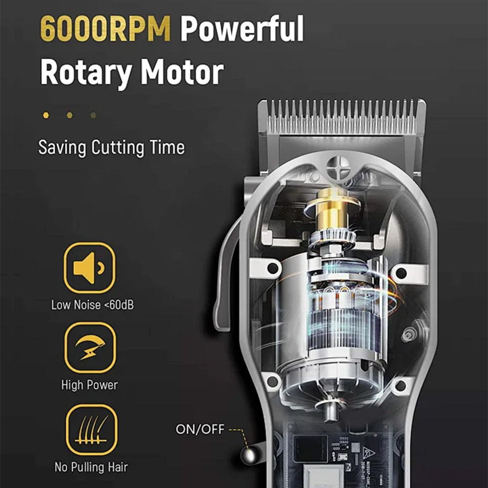 Hair Trimmer with LED Display, Butterfly Wing Design, Precision Trimming with Durable Ceramic Blade for Home, Salon-Grade Grooming