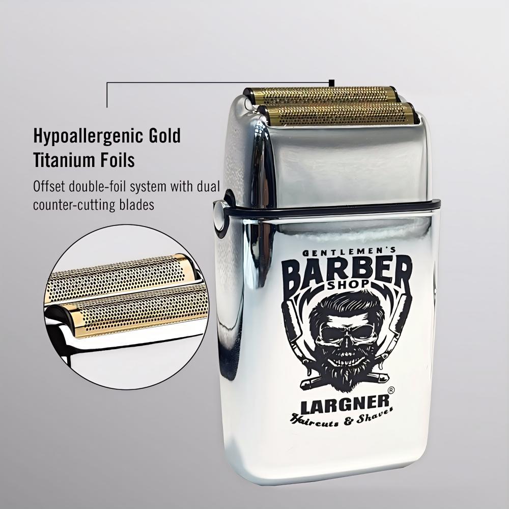 Retro Electric Razors for Men with Beard Trimmer, Rechargeable Mens Gold Foil Shavers, Strong Power (Sliver) (Sliver)