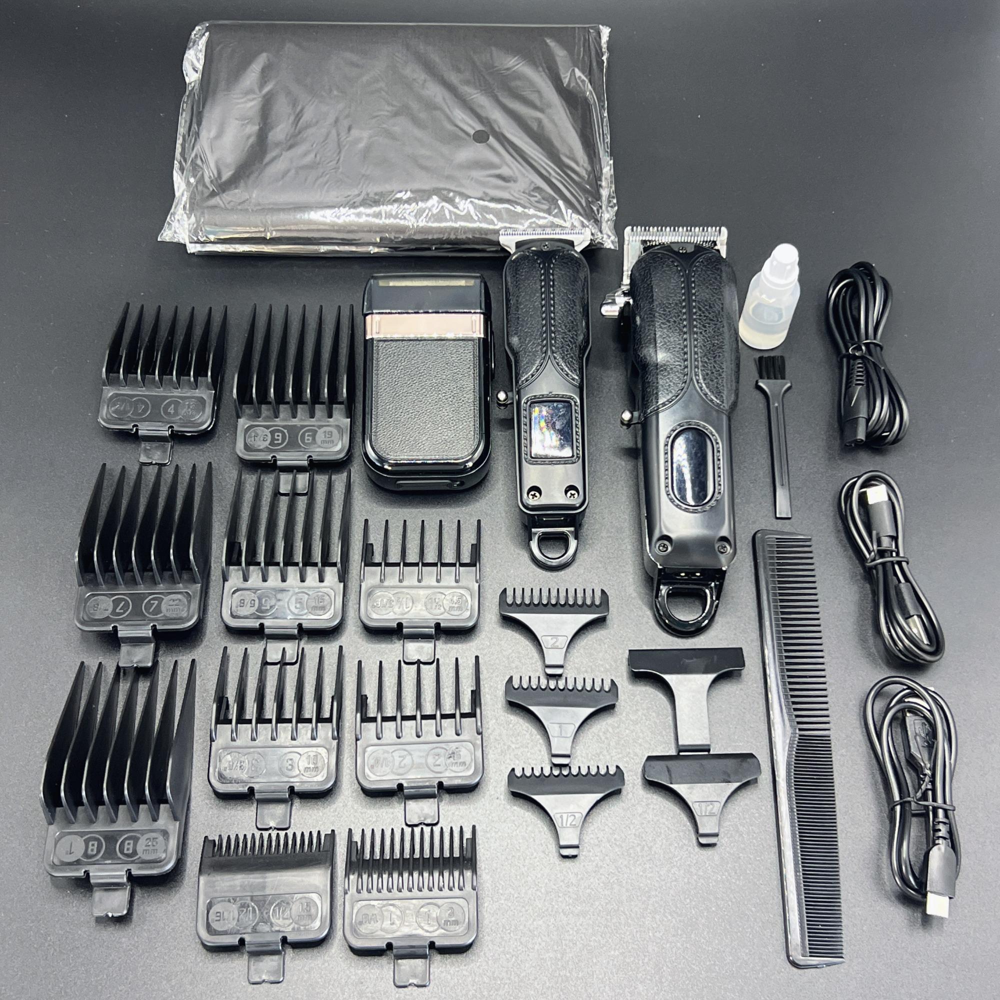 Electric Hair Clippers Cordless Hair Trimmer Men's Haircut Kit with 13 Guide Combs Hair Trimming Styling & Grooming Kit for Salon Barbers Home Use