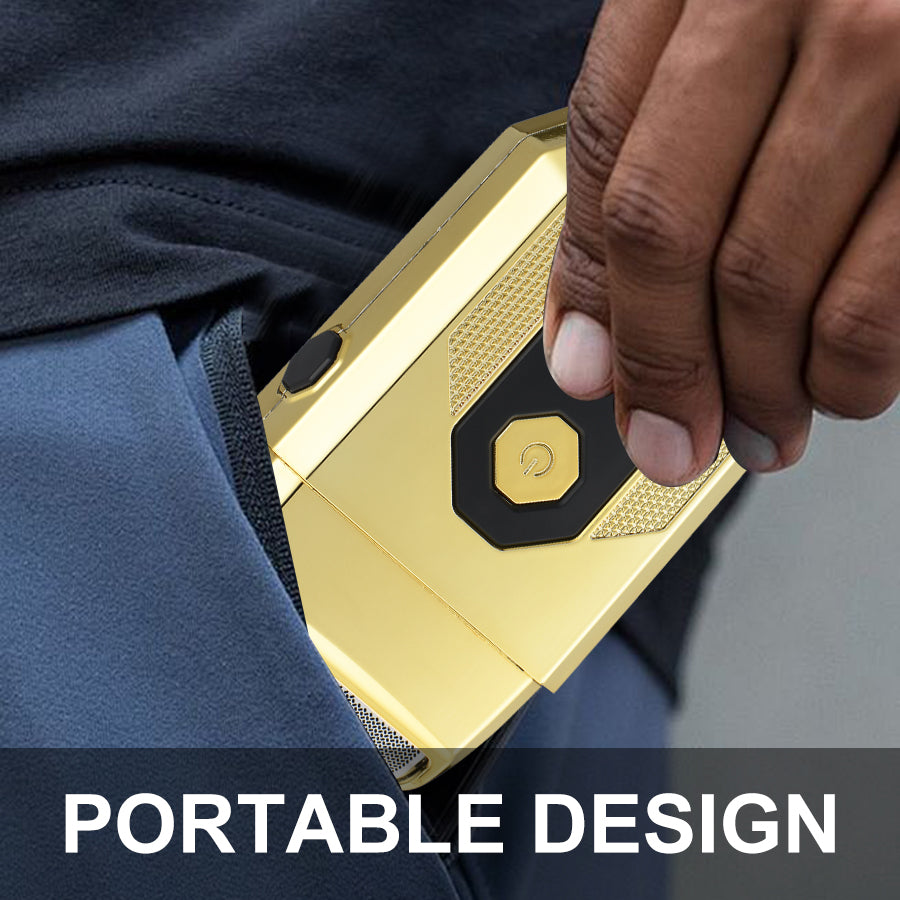 Men's electric shaver, USB rechargeable, available in two colors (gold, black), the perfect gift for him