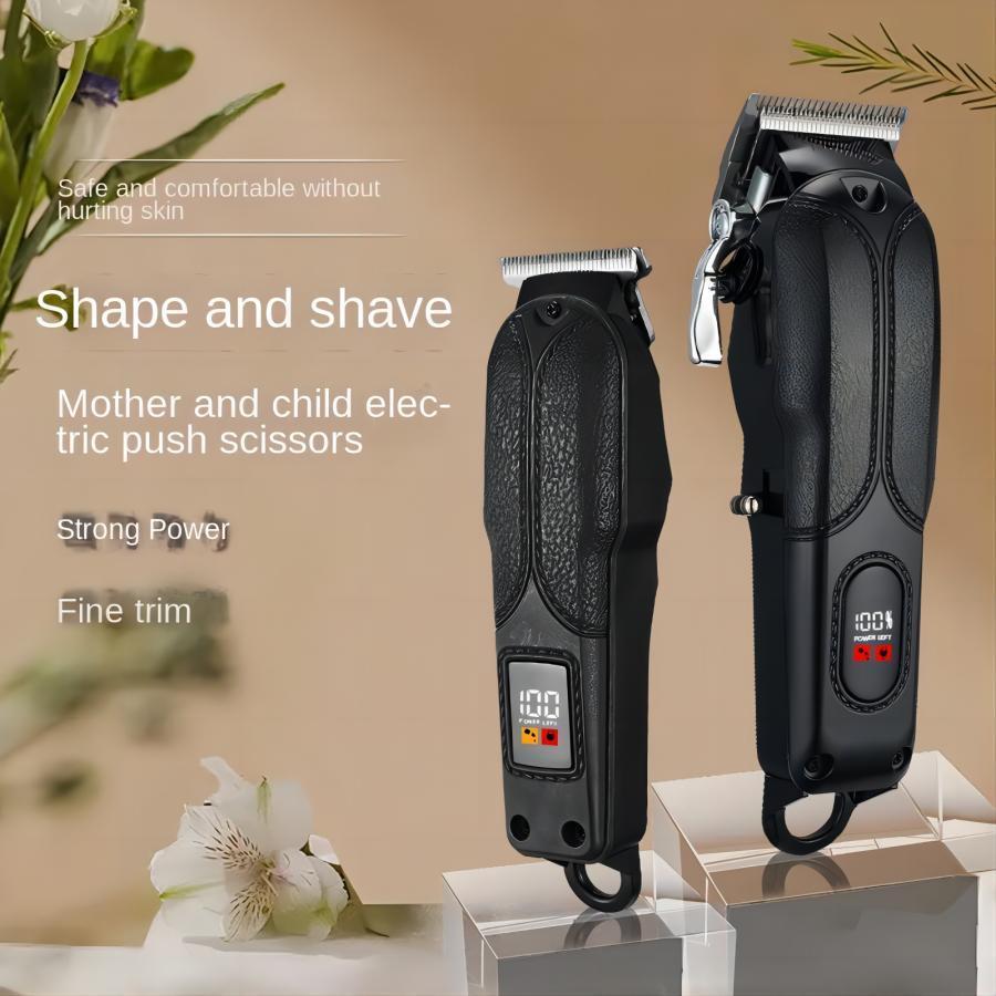 Electric Charging Pusher Adult Carving Electric Pusher Scissors Home Barber Digital Display