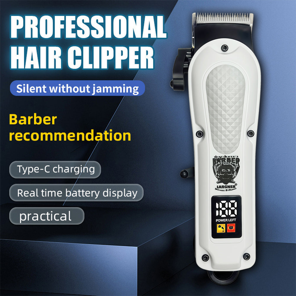 LARGNER Professional Hair Clippers for Men, 3-in-1 Cordless Barber Clipper & Edger Set with Foil Shaver, Mens Grooming Kit with LED Display, Gifts for Dad & Husband