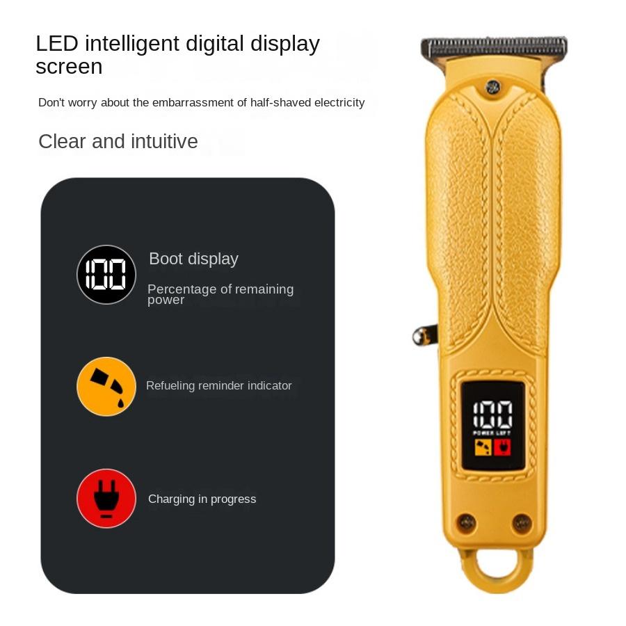 Electric Charging Pusher Adult Carving Electric Pusher Scissors Home Barber Digital Display