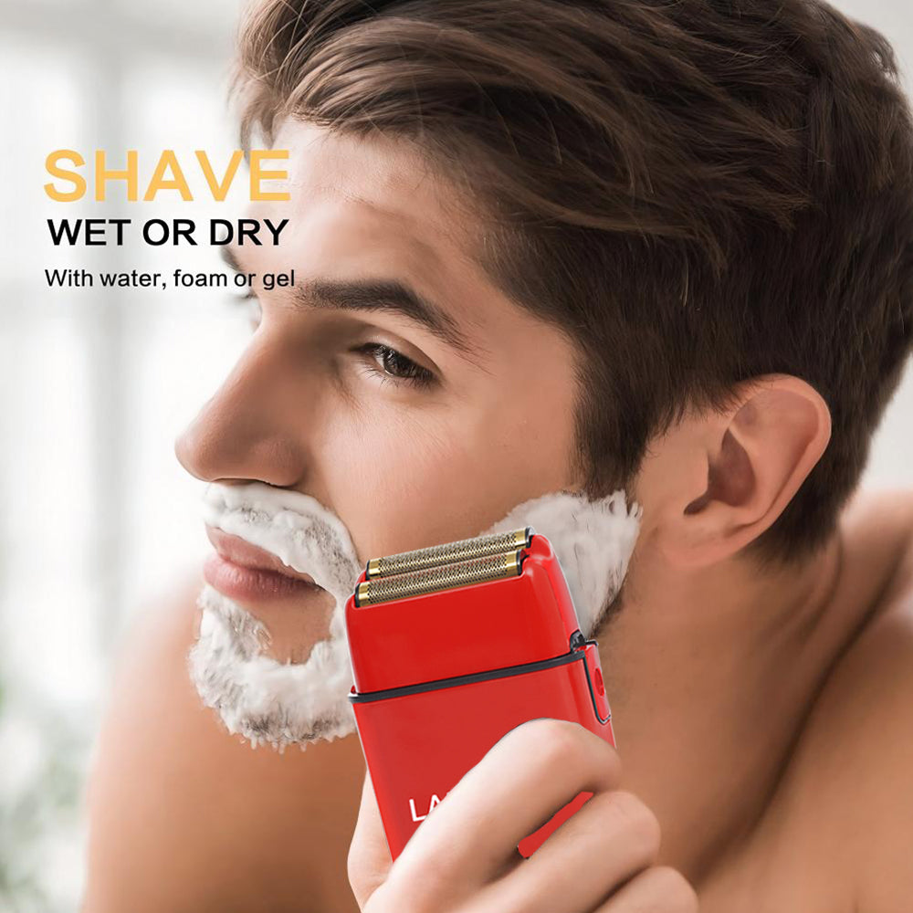 LARGNER 4-in-1 New Red Painted Electric Hair Clipper with Digital LCD Display, Portable Travel Clipper with Car Charger, Great Gift for Father's Day, Halloween, Black Friday, New Year's, and Christmas