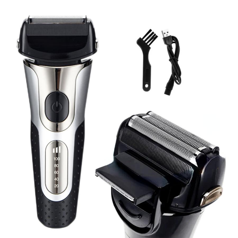Series 8 Electric Razor for Men, with 4+1 Shaving Elements & Precision Long Hair Trimmer, Close & Gentle Even on Dense Beards, Wet & Dry Electric Razor with 60min Runtime,Silver
