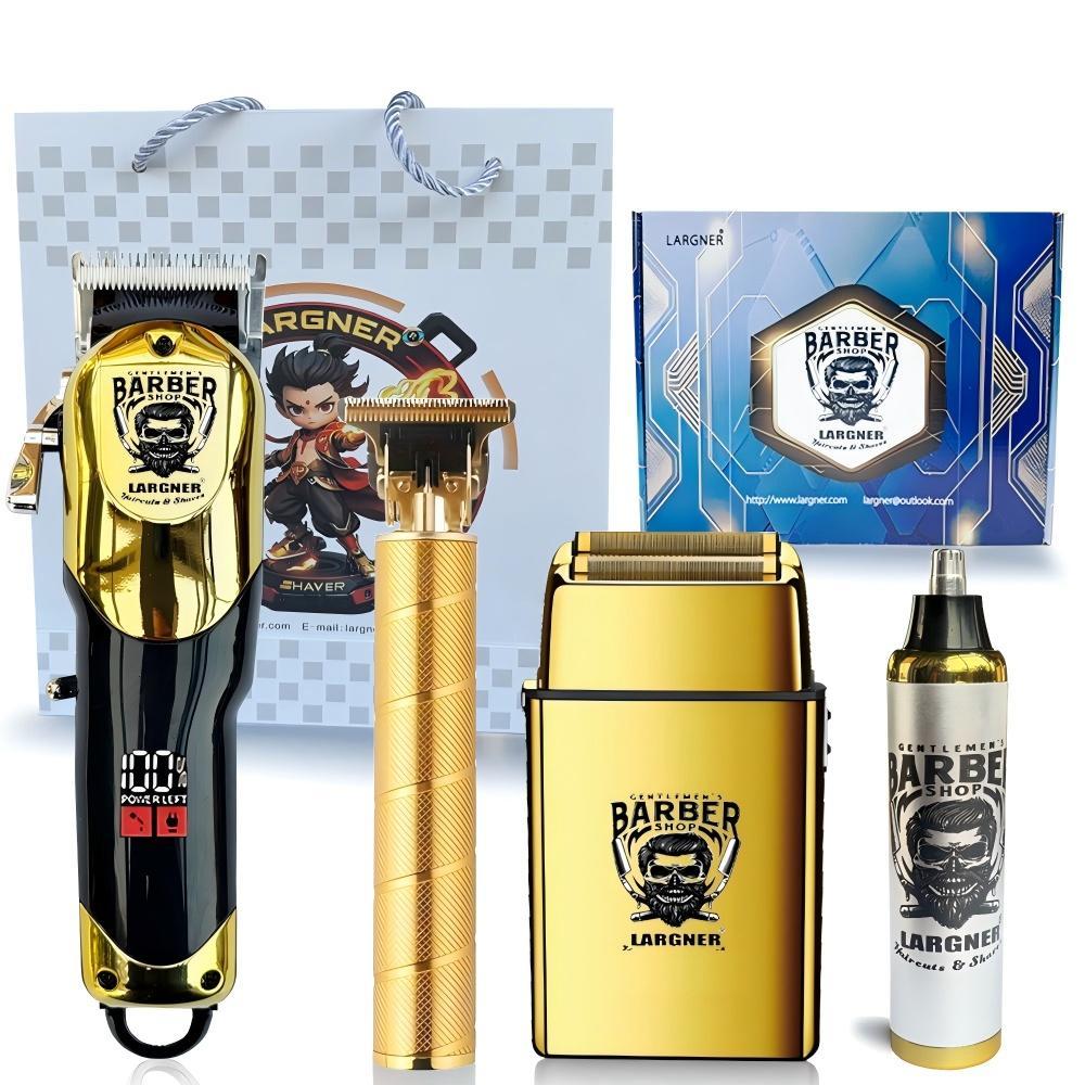 Hair Clippers for Men Professional, Cordless Beard Trimmer & Electric Razor Shavers for Men, Rechargeable 8 Piece Barber Hair Cutting Kit LED Display Men's Grooming Kit