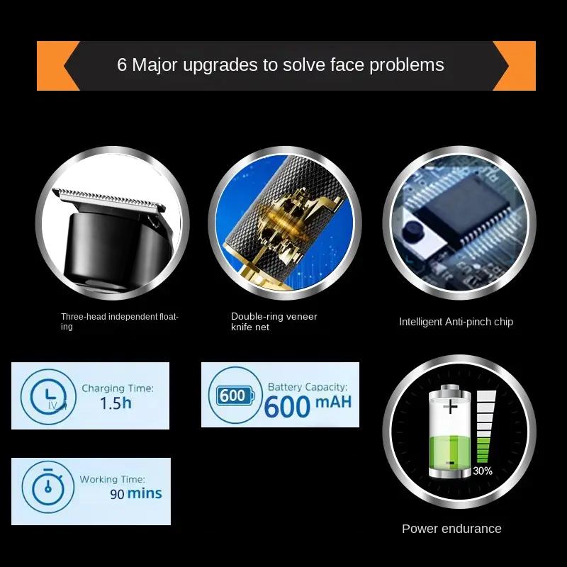 Hair Trimmer Hair Clippers for Men HairTrimmer Beard Trimmer for Men Razor Kit - Rechargeable USB Professional Cordless Hair Clippers for Men with LED Display for Barber