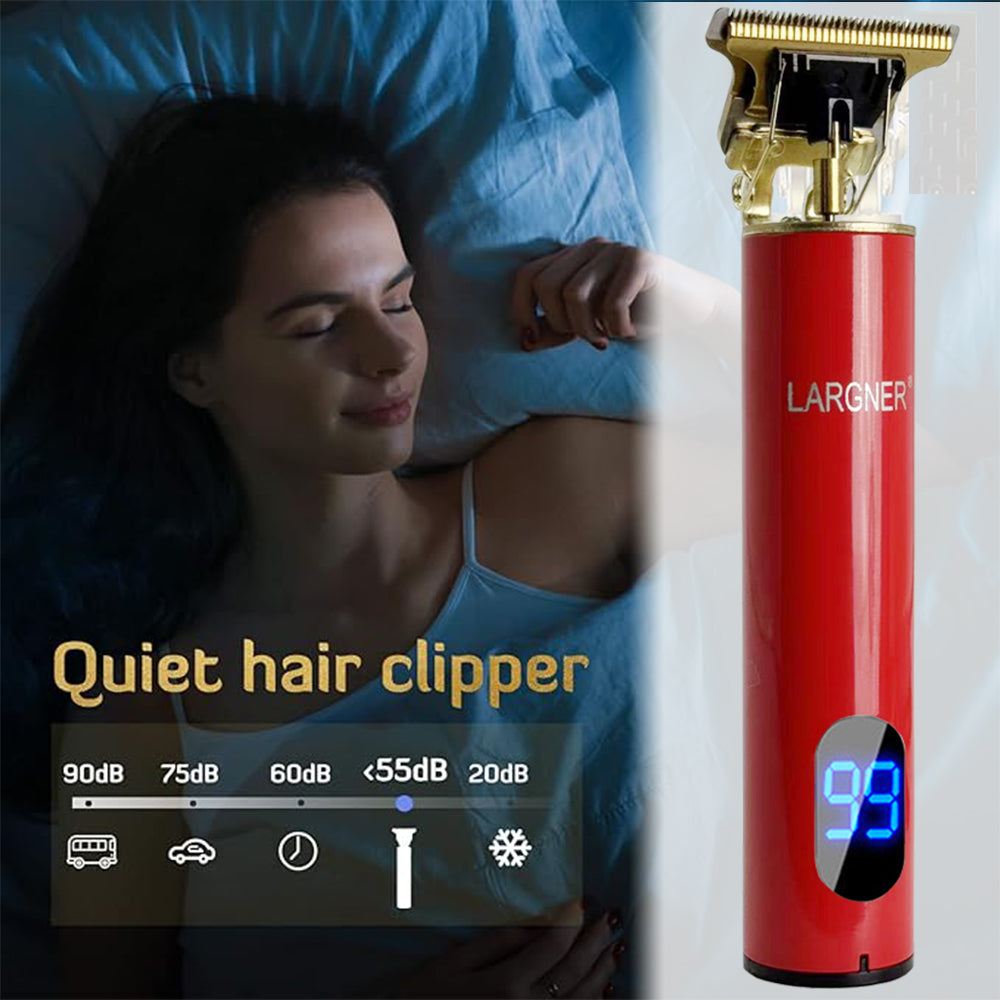 LARGNER Hair Clipper & Shaver with Ceramic T Blades, 1200mAh Cordless Rechargeable Haircutting Set, Includes 10 Men's Guide Combs, Ideal Father, Husband and Boyfriend Gift