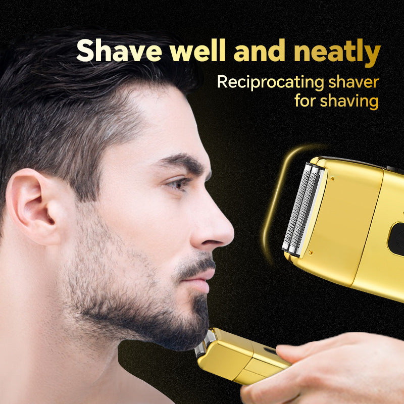 LARGNER Professional 3-in-1 Barber Grooming Kit - Cordless Hair Clipper, T-Blade Trimmer, and Foil Shaver Set with LED Display - Salon-Grade Haircutting & Shaving Tools