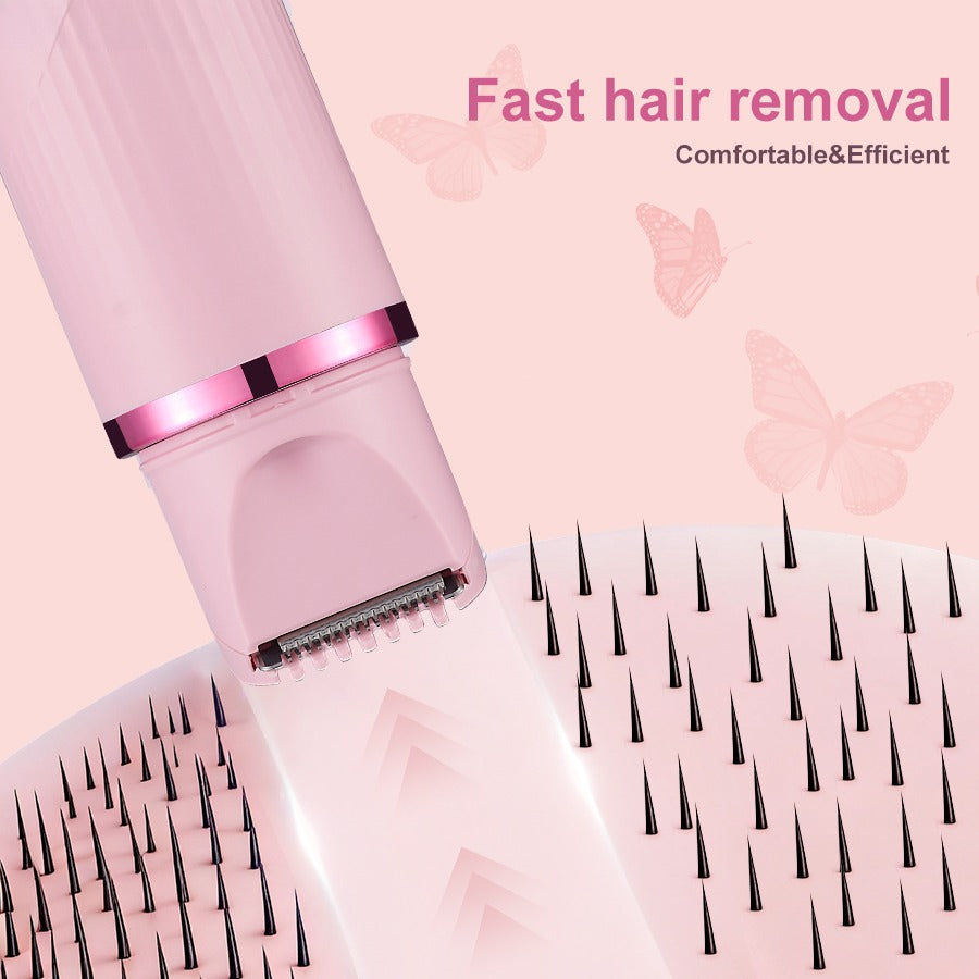 Women's electric double-head shaver, women's bikini trimmer, waterproof rechargeable shaver body hair trimmer wet and dry