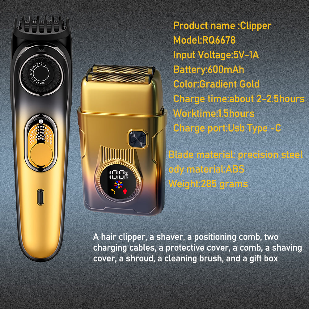 Hair Trimmer with LED Display, Butterfly Wing Design, Precision Trimming with Durable Ceramic Blade for Home, Salon-Grade Grooming