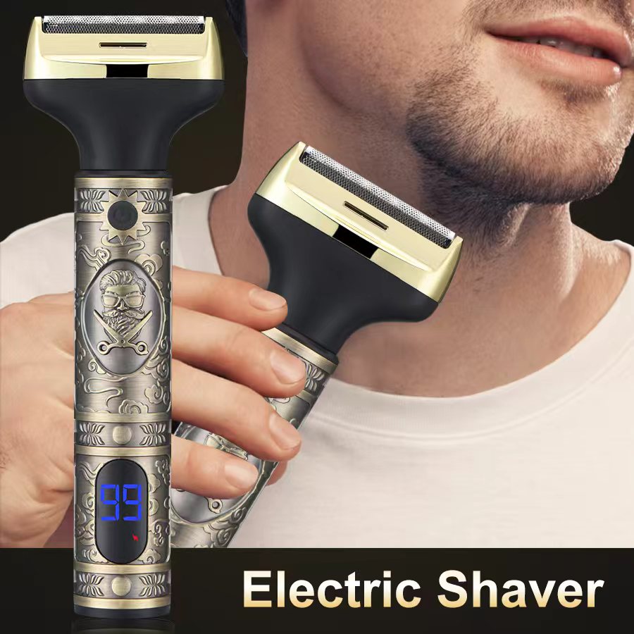 1 Professional Men's Electric Shaver with LED Display, USB Charging, Professional Hair Clipper, Trimmer, Beard Trimmer, Hair / Beard Trimmer, Hair Clipper Set