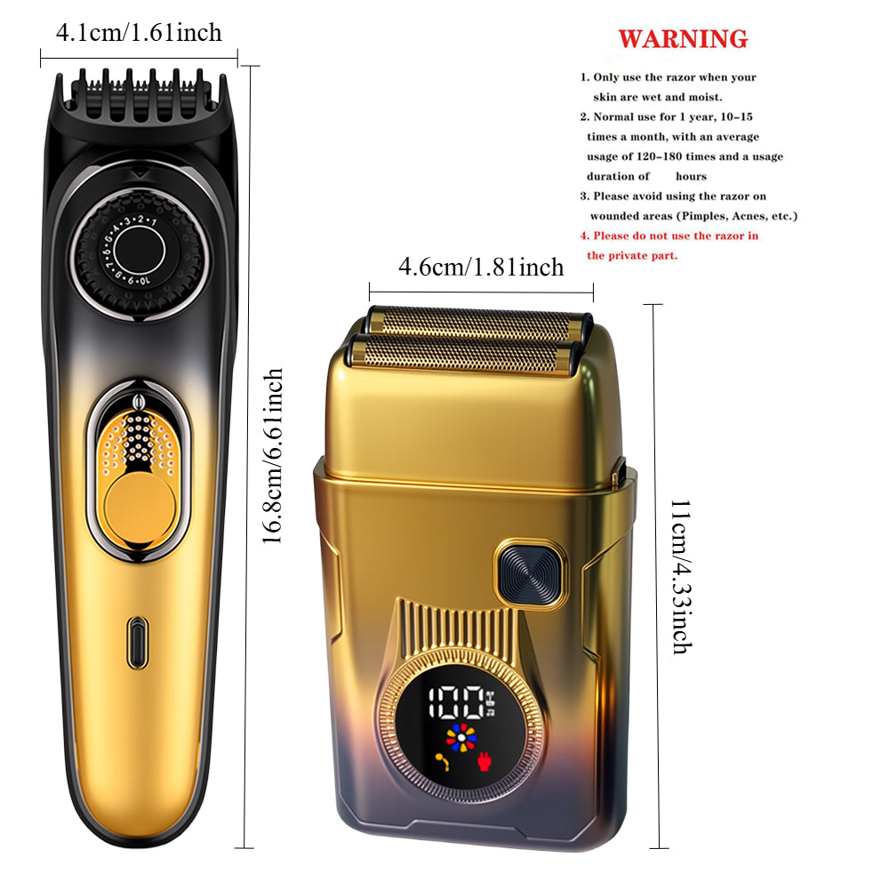 Hair Trimmer with LED Display, Butterfly Wing Design, Precision Trimming with Durable Ceramic Blade for Home, Salon-Grade Grooming