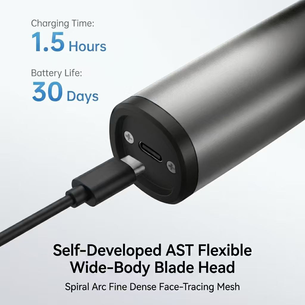 Professional Grooming Kit – All-in-One Cordless Electric Trimmer, Nose Hair Clipper, and Precision Shaver Set with USB Fast Charging