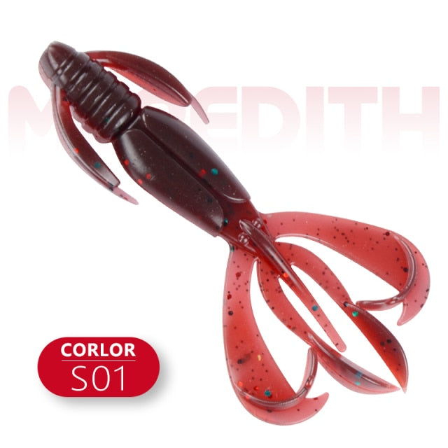 MEREDITH Crazy Flapper 70mm 90mm Fishing Soft Lure Fishing Lures Soft Silicone Baits Shrimp Bass Peche Gear Fishing Tackle