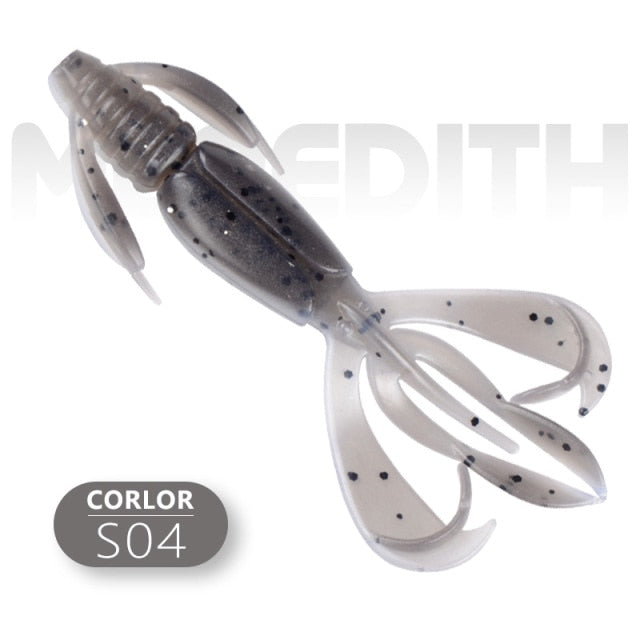 MEREDITH Crazy Flapper 70mm 90mm Fishing Soft Lure Fishing Lures Soft Silicone Baits Shrimp Bass Peche Gear Fishing Tackle