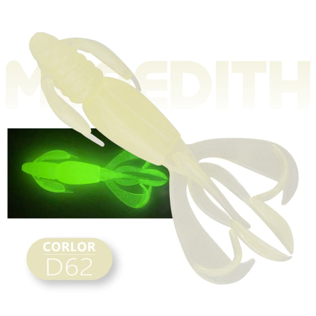 MEREDITH Crazy Flapper 70mm 90mm Fishing Soft Lure Fishing Lures Soft Silicone Baits Shrimp Bass Peche Gear Fishing Tackle