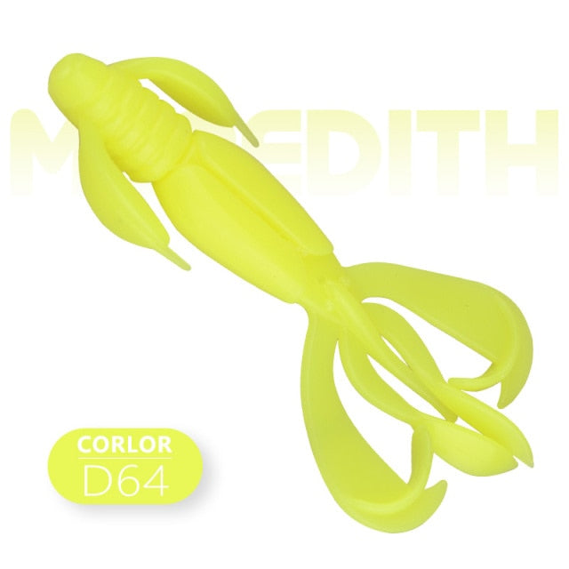 MEREDITH Crazy Flapper 70mm 90mm Fishing Soft Lure Fishing Lures Soft Silicone Baits Shrimp Bass Peche Gear Fishing Tackle