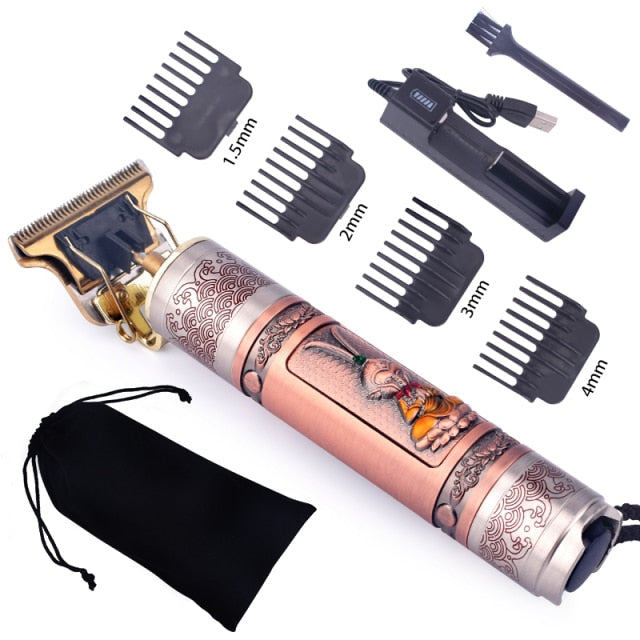 Hair Clipper Electric Hair Trimmer Cordless Shaver Trimmer 0mm Men Barber Hair Cutting Machine Rechargeable Timer Beard Cutter