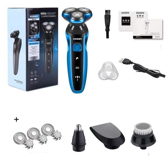 Men Electric Shaver USB Rechargeable Electric Razor Shaving Machine Clipper Beard Trimmer Washable Wet-Dry Dual Use