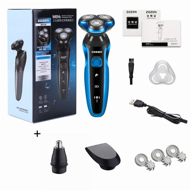 Electric Razor Electric Shaver Rechargeable Shaving Machine for Men Beard Razor Wet-Dry Dual Use Water Proof Fast Charging