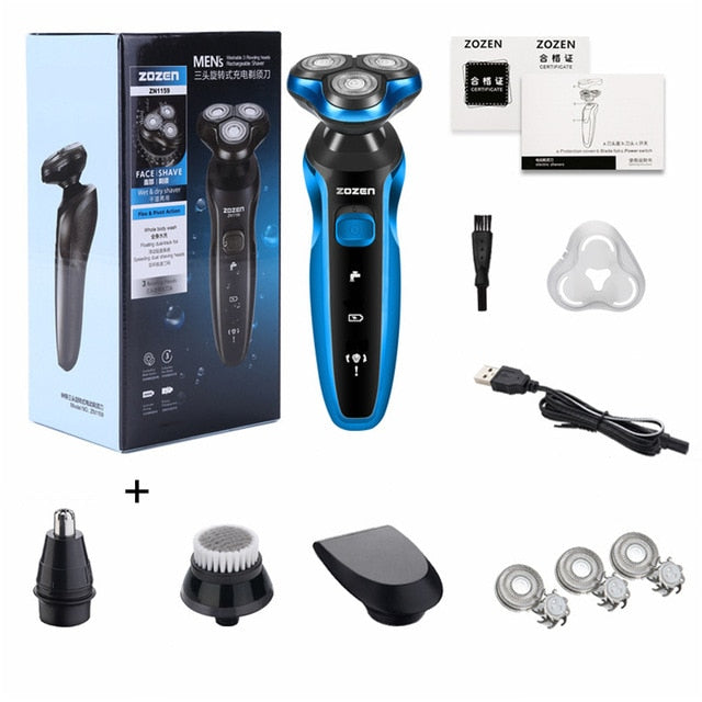 Electric Razor Electric Shaver Rechargeable Shaving Machine for Men Beard Razor Wet-Dry Dual Use Water Proof Fast Charging