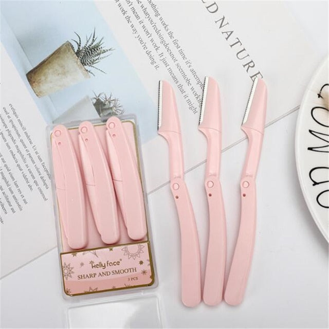 3/10pcs Eyebrow Trimmer Eyebrow Razor Shaver Blade Eye Brow Shaper Face Razor Facial Hair Remover for Women Beauty Makeup Tools