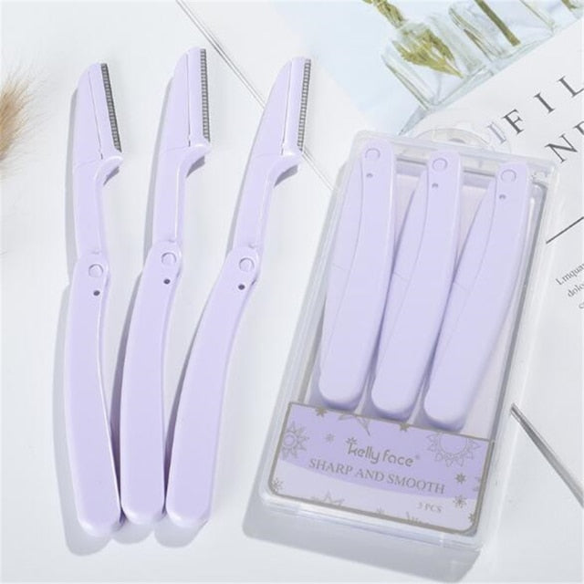 3/10pcs Eyebrow Trimmer Eyebrow Razor Shaver Blade Eye Brow Shaper Face Razor Facial Hair Remover for Women Beauty Makeup Tools