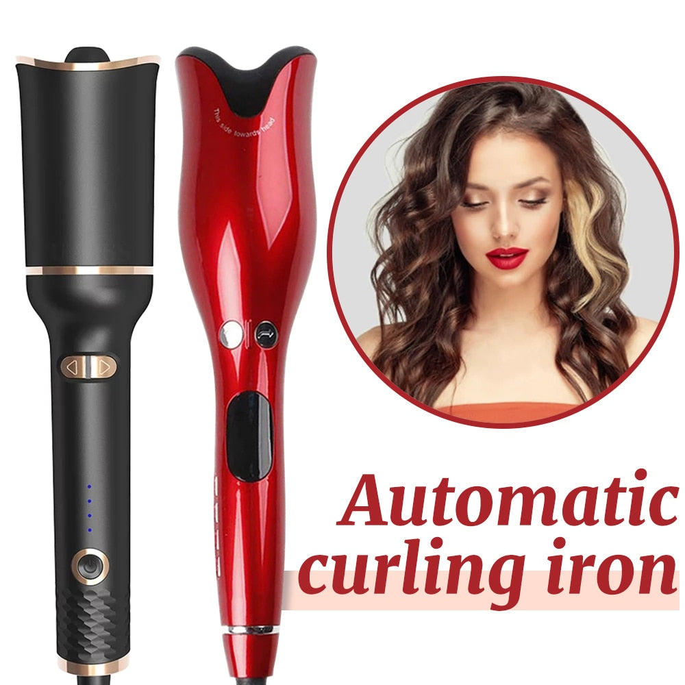 Automatic Hair Curler Rotating Ceramic Curling Iron Tongs Corrugation Curling Wand Hair Waver Styler Tools Auto Hair Crimper