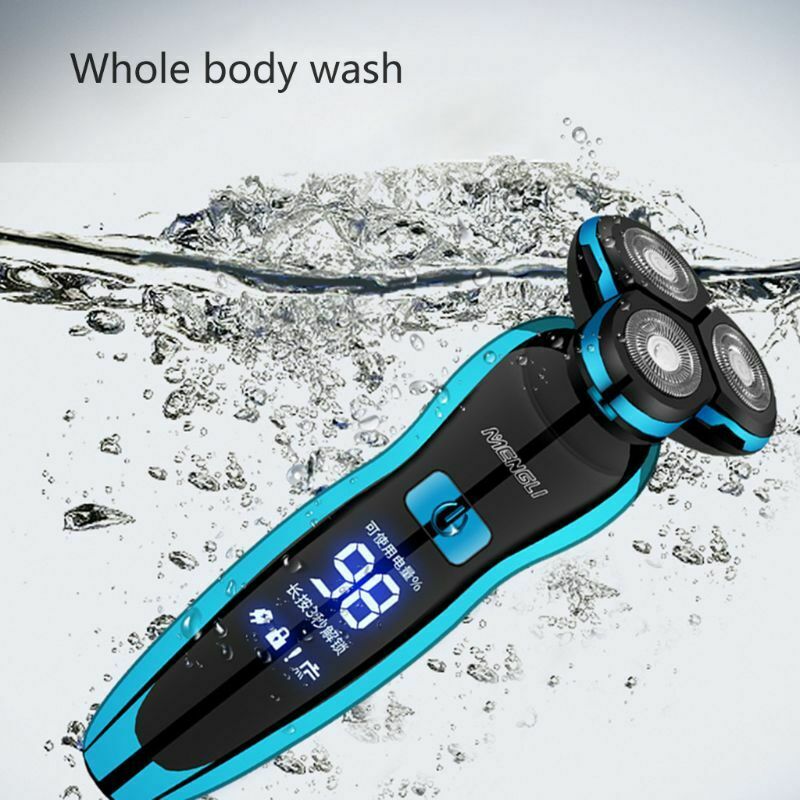 Blue Shaving Machine for Men Beard Electric Shaver Rechargeable Fast Charging