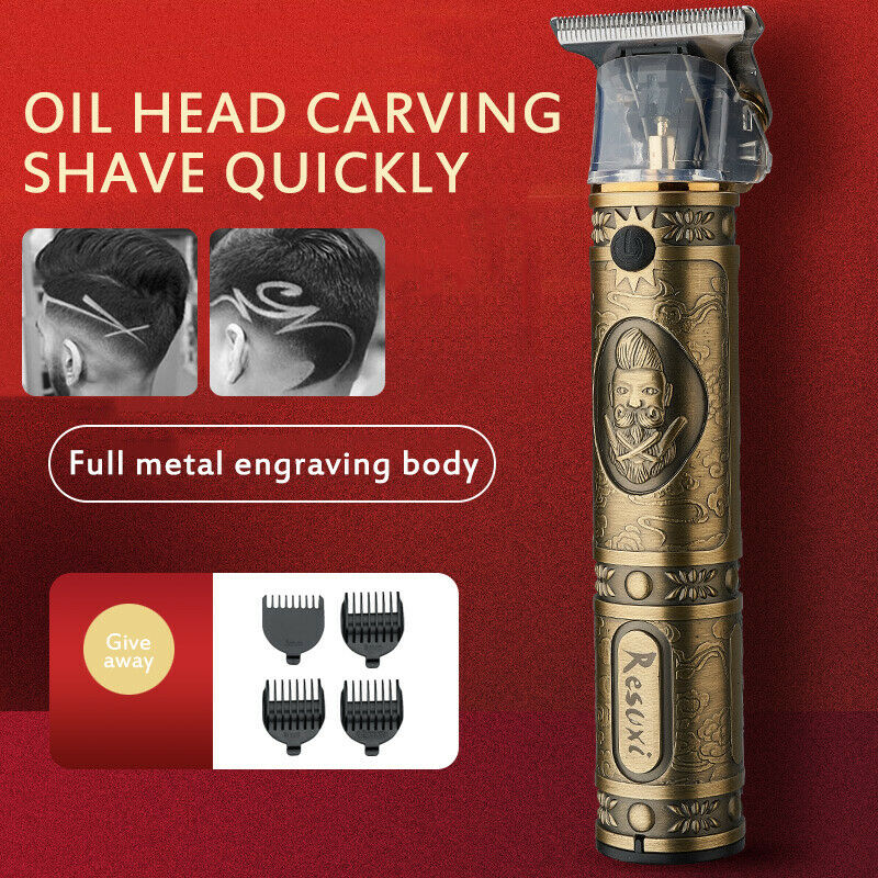 Electric Cordless Close Cutting T-Blade Trimmer Rechargeable Hair Clipper Kits